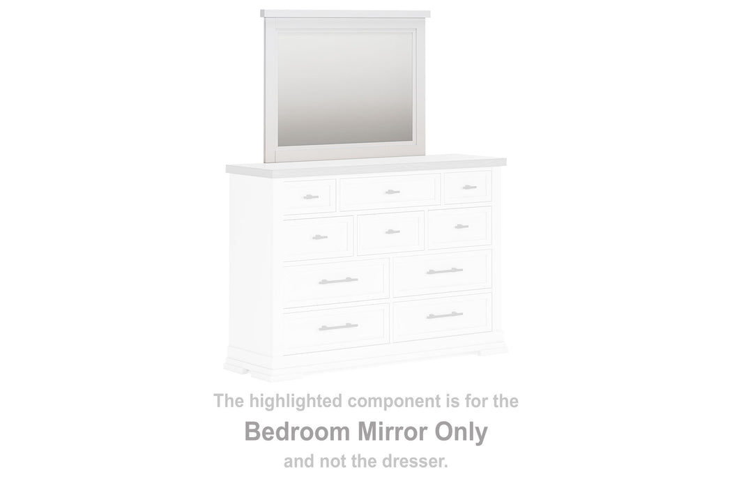Ashbryn - Bedroom Mirror - White / Natural - Simple Home Plus