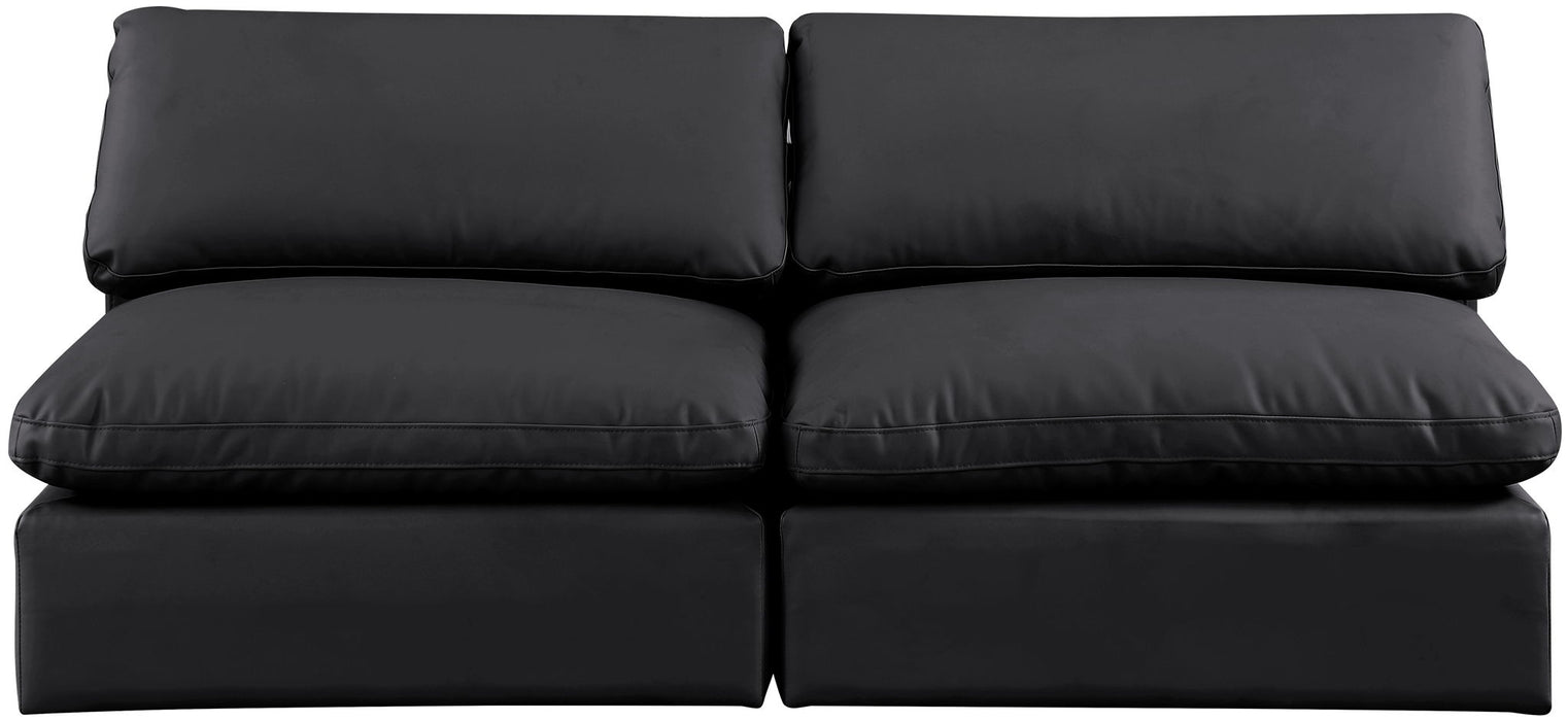 Comfy - Faux Leather Modular Armless Sofa 2 Seats - Simple Home Plus
