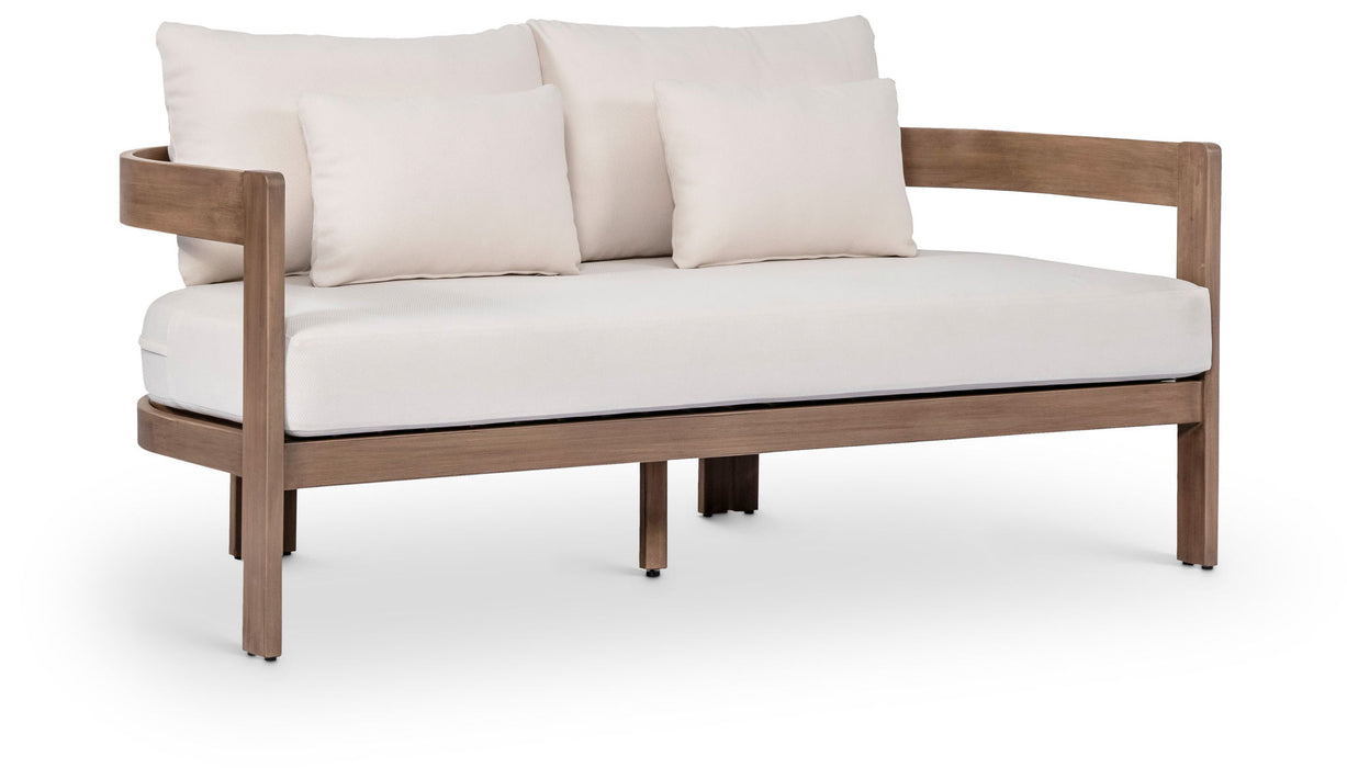 Newport - Water Resistant Fabric 65" Upholstered Outdoor Patio Loveseat - Simple Home Plus