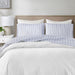 200 Thread Count Printed Cotton - Full Sheet Set - Blue Stripe - Simple Home Plus
