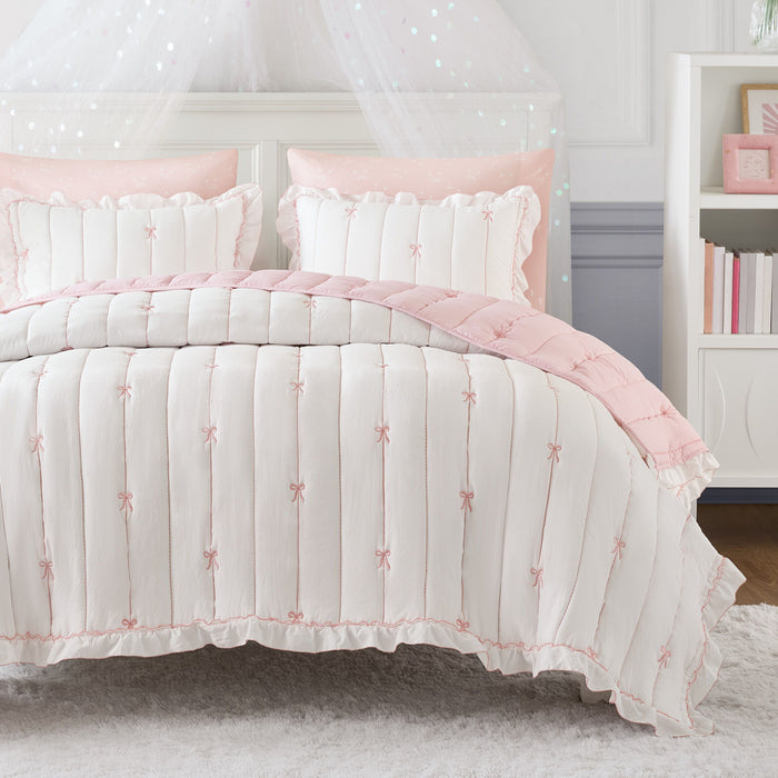 Liv - Quilt Set - Pink - Simple Home Plus