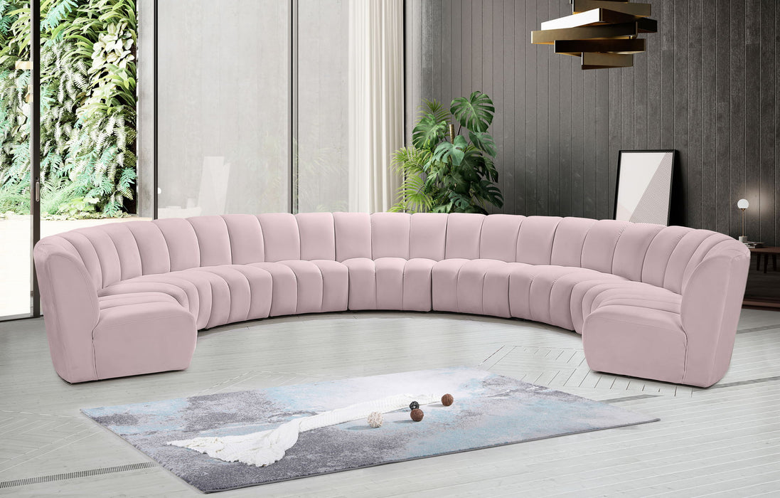 Infinity - 9 Piece Velvet Modular Sectional - Simple Home Plus