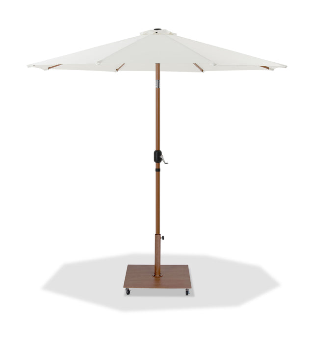 Fiji - Aluminum Patio Umbrella With Square Teak Base - Simple Home Plus
