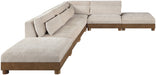 Turin - Chenille Fabric Upholstered Modular Sectional - Taupe - Simple Home Plus