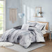 Cassiopeia - Watercolor Tie Dye Printed Twin Comforter Set With Throw Pillow - Charcoal - Simple Home Plus