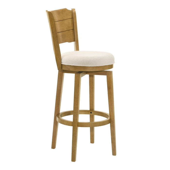 Winsley - Coastal Modern Swivel Wood Bar Height Kitchen Bar Stool - Simple Home Plus