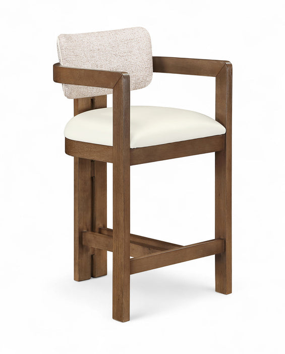 Ravina - Upholstered Counter Stool With Stained Brown Base - Simple Home Plus