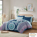 Loretta - Twin Long Comforter And Sheet Set - Navy - Simple Home Plus