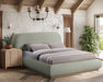 Vaughn - Chenille Bed With Natural Base - Simple Home Plus