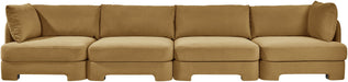 Hammond - Velvet Performance Fabric Upholstered 4 Piece Sofa - Simple Home Plus