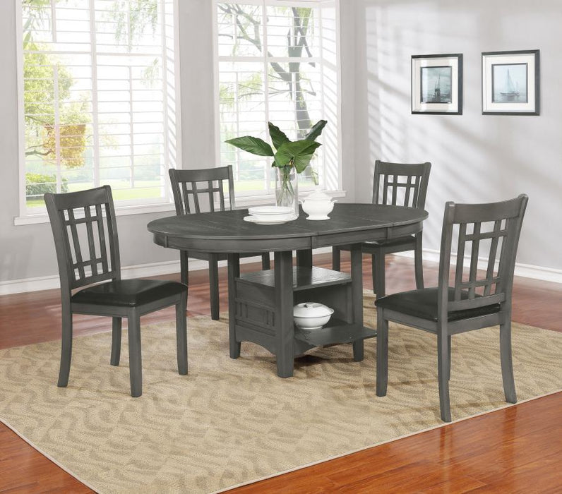 Lavon - 5-Piece Oval Extension Leaf Dining Set - Simple Home Plus