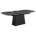 Potero - Faux Marble Extension Leaf Dining Table - Black - Simple Home Plus