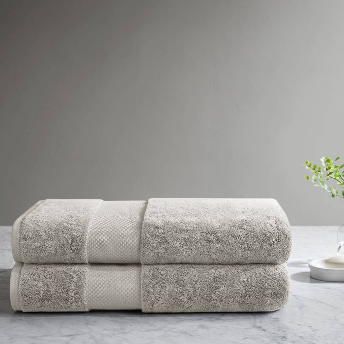 Turkish Bath Sheet 2 Piece Set - Gray - Simple Home Plus