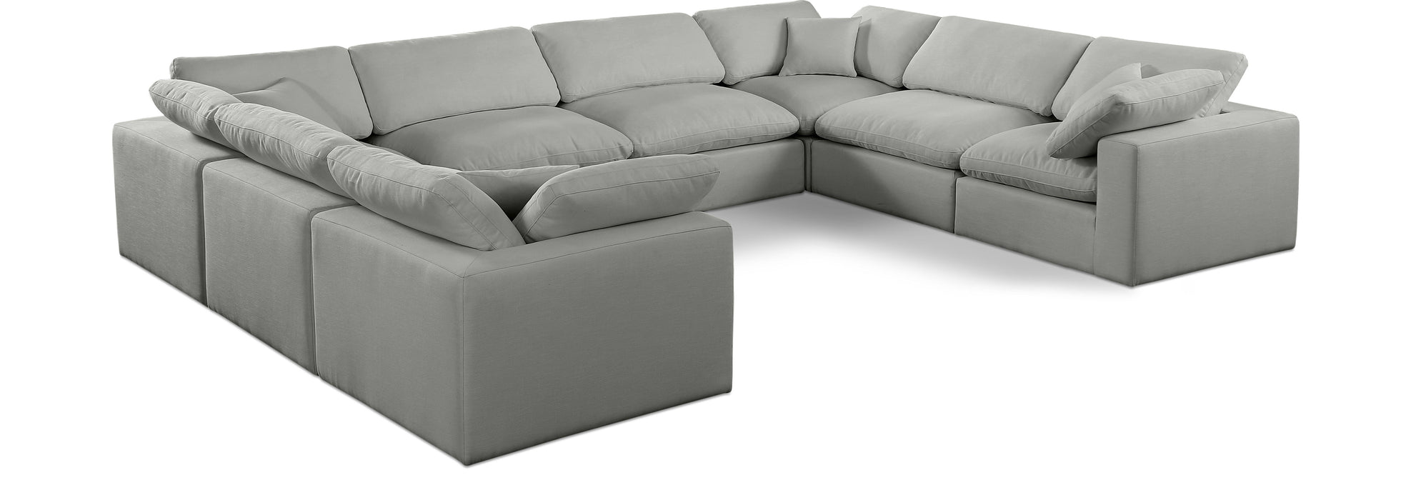 Comfy - 8 Piece Linen Modular Sectional - Simple Home Plus