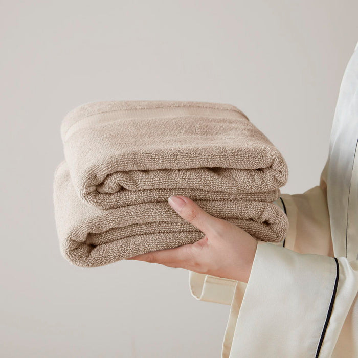 Premium Turkish Cotton 500GSM Plush 6 Piece Towel Set - Beige - Simple Home Plus