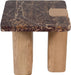 Ravenna - Marble/Stone End Table - Burgundy - Simple Home Plus