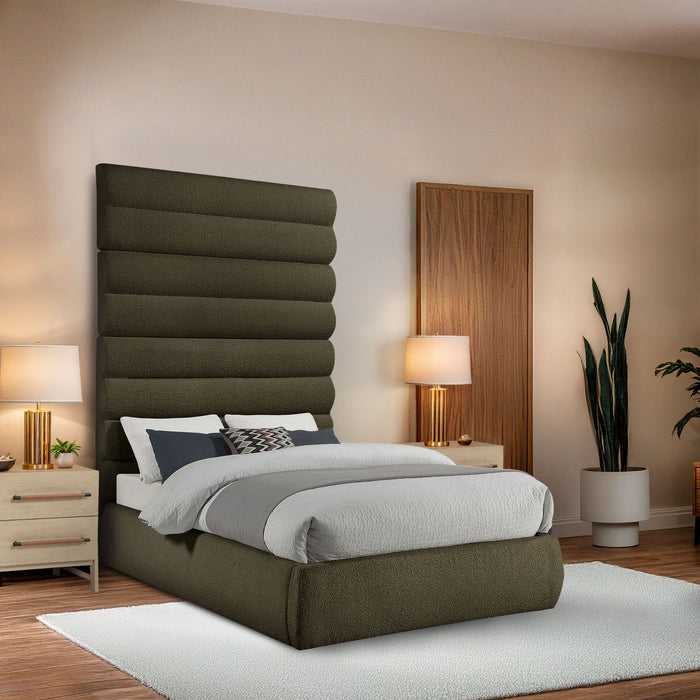 Adam - Boucle Fabric Bed With 89" Headboard - Simple Home Plus