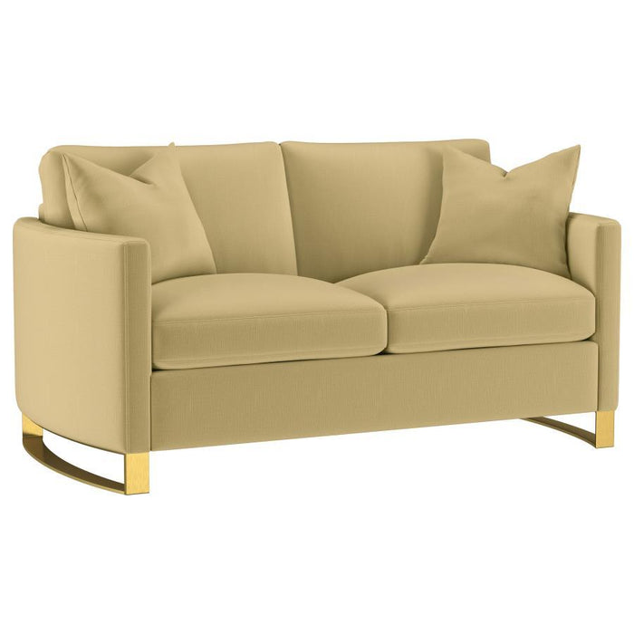 Corliss - Upholstered Arched Arm Loveseat - Simple Home Plus