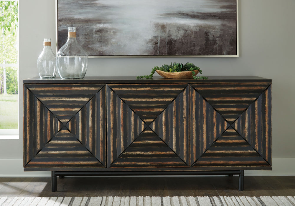 Fair Ridge - Distressed Black - Accent Cabinet - Simple Home Plus