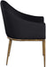 Ferro - Upholstered Dining Arm Chair With Brushed Gold Legs - Simple Home Plus