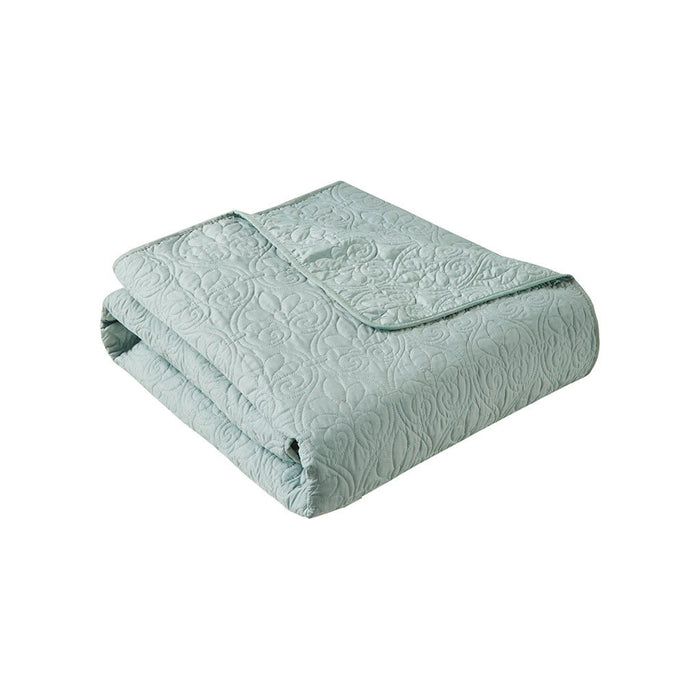 Quebec - Oversized Quilted Throw - Seafoam - Simple Home Plus