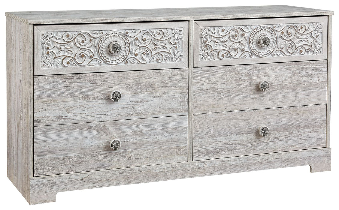 Paxberry - Whitewash - Six Drawer Dresser - Weatherworn - Simple Home Plus