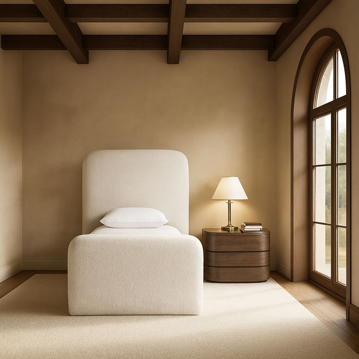Fira - Chenille Fabric Upholstered Bed - Simple Home Plus