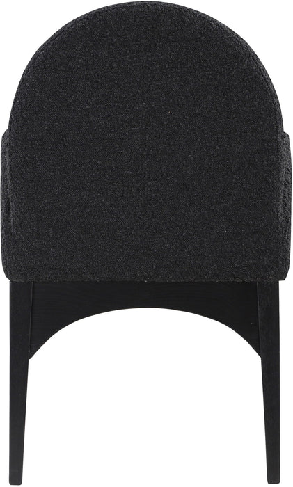 Waldorf - Boucle Dining Arm Chair With Black Legs - Simple Home Plus