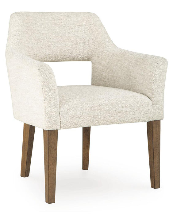 Marxmore - Dining Upholstered Arm Chair (Set of 2) - Beige / Brown - Simple Home Plus