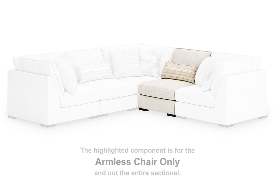 Donelson Creek - Armless Chair - Vanilla - Simple Home Plus