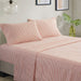Jaxon - 7 Piece Full Stripe Comforter Set With Bed Sheets - Coral / Gray - Simple Home Plus