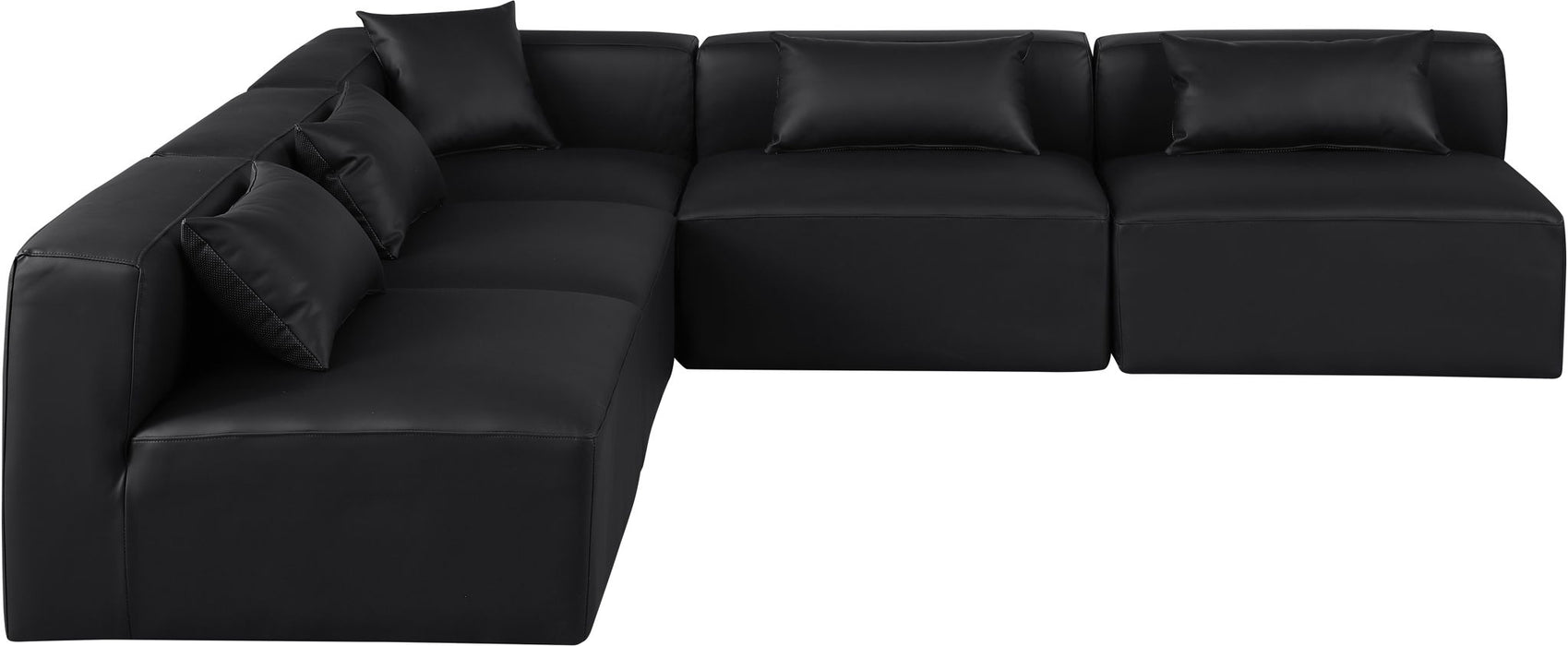 Cube - 5 Piece Modular Corner Armless Sectional - Simple Home Plus