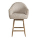 Jaxon - Solid Wood Upholstered 26" Counter Height Swivel Barstool - Simple Home Plus