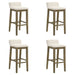 Annikah - Modern Transitional Wood Bar Height Kitchen Bar Stool - Simple Home Plus