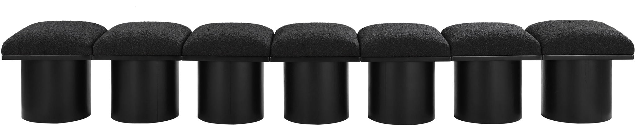 Pavilion - 7 Piece Modular Bench With Black Base - Simple Home Plus