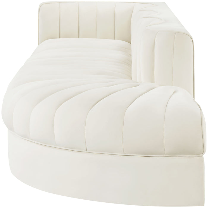 Rummi - Velvet Performance Fabric Upholstered 4 Piece Modular Sectional With Reverse Corner Chair - Simple Home Plus