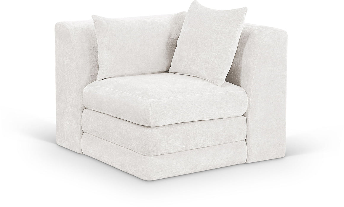 Stellar - Chenille Fabric Upholstered Modular Corner Chair - Simple Home Plus