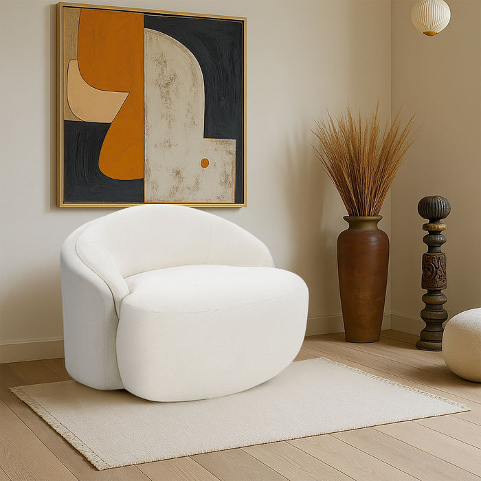 Caspian - Chenille Fabric Upholstered Chair - Simple Home Plus
