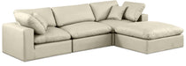 Comfy - 4 Piece Faux Leather Modular Sectional With Chaise - Simple Home Plus
