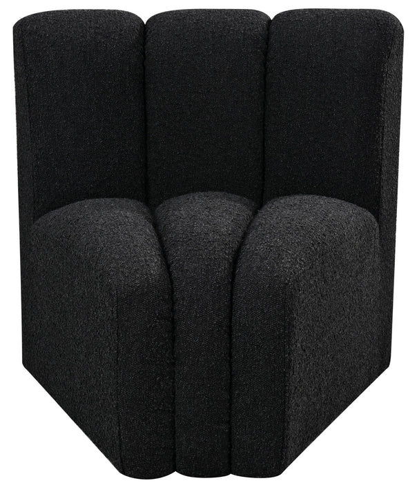 Arc - Boucle Fabric Curved Corner Chair - Simple Home Plus