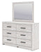 Cayboni - Whitewash - Dresser And Mirror - Simple Home Plus