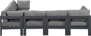Nizuc - Outdoor Patio 6 Piece Modular Sectional With Gray Frame - Simple Home Plus