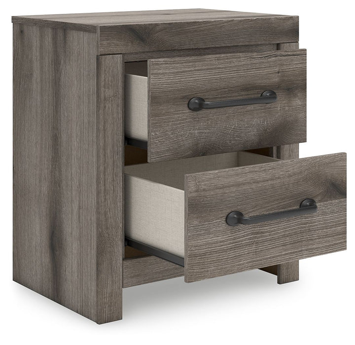 Graystorm - Brown Gray - Two Drawer Night Stand - Simple Home Plus