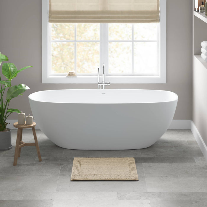 Splendor - 17" x 24" Tufted Reversible Bath Rug - Natural - Simple Home Plus