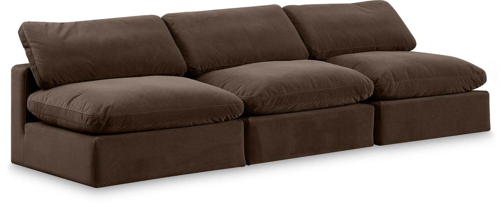 Comfy - Velvet Modular Armless Sofa 3 Seats - Simple Home Plus