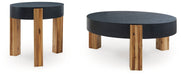 Breenmore - Black / Natural - Occasional Table Set (Set of 2) - Simple Home Plus