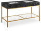 Marmo - Engineered Marble Bathroom Vanity With Gold Base - Simple Home Plus