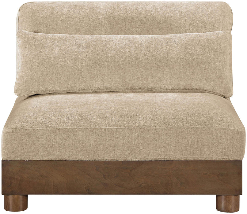Turin - Chenille Fabric Upholstered Modular Armless Chair - Simple Home Plus