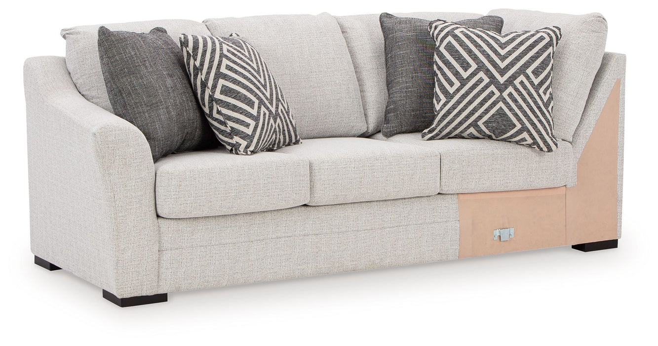 Koralynn - Laf Sofa with Corner Wedge - Stone - Simple Home Plus
