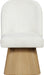 Marlowe - Linen Textured Fabric Upholstered Swivel Dining Side Chair - Stained Natural - Simple Home Plus